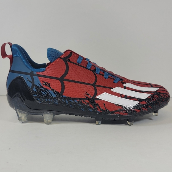 Adidas x PlayStation Adizero 12.0 SpiderMan Football Cleats Mens 8.5 IG9727 - Picture 4 of 10